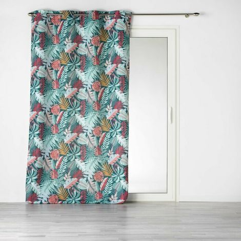 Rideau a oeillets 140 x 260 cm polyester imprimé Jacala Bleu (1/3)