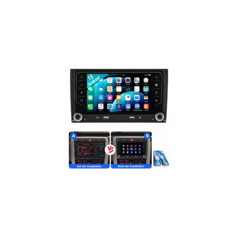 Pour Audi A4 8E 8H B6 B7 2000-2009 Android 15 Autoradio GPS USB Type-C WIFI Carplay 2+32G