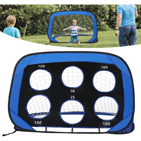 Randaco Fußballtor 4-in-1 mit Torwand für Kinder Pop-Up Fußballtor Faltbar inkl Tragetasche & Bodennägel 120x80x80cm (2 St.) (1/5)