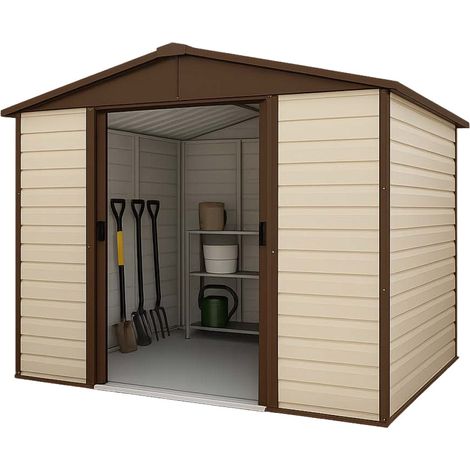 Abri de jardin métal Yardmaster 6,44 m² + kit d'ancrage (1/10)