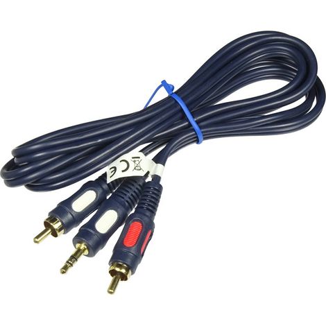Cavo jack da 3,5 mm - 2x RCA a goccia JKR50 Vitalco 1 m
