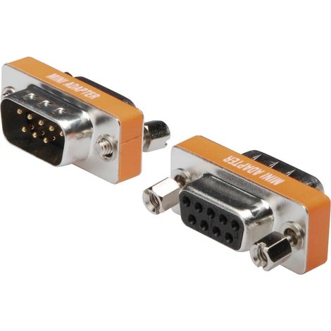 série Adaptateur [1x SUB-D femelle 9 pôles - 1x SUB-D mâle 9 pôles] argent, orange, noir S382151