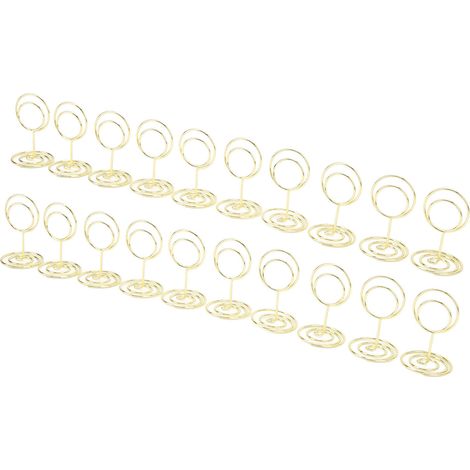 Porte-numéros de table ronds en métal électroplaqué robuste (20 pièces), largement utilisé lors de mariages et dans les bureaux, finition dorée.