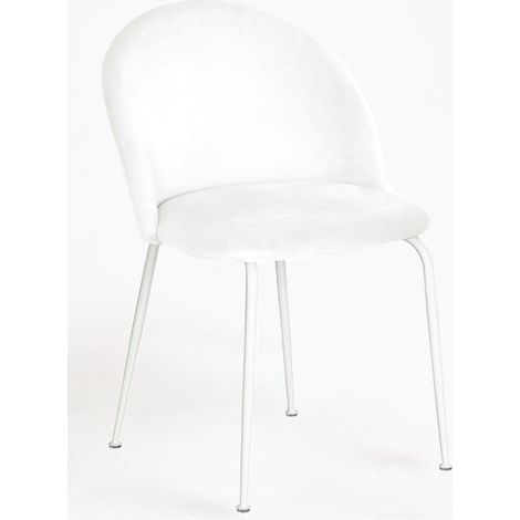 Sillas Comedor - Silla White Dalnia Terciopelo - Blanco (1/5)