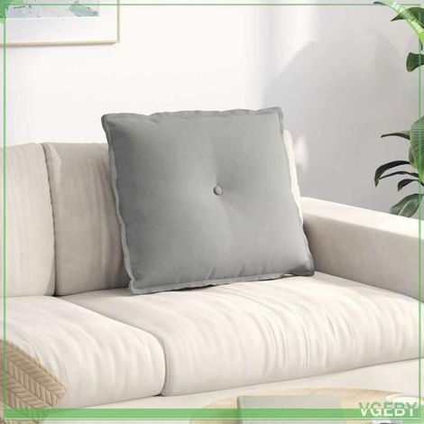 Coussin de Dos - ABI - Gris clair - Microfibre - 60 x 50 cm (1/5)