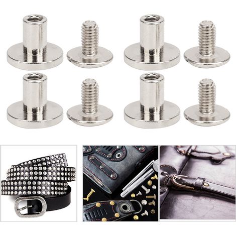 50 Rivets en Cuivre Pur 8mm pour Reliure de Carnets en Cuir, Bracelets et Accessoires en Cuir (1/4)