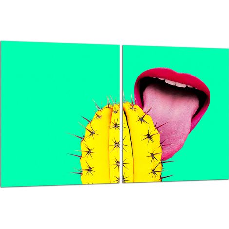 2 plaques de protection en verre pour cuisinière 40x52 Cactus (1/5)