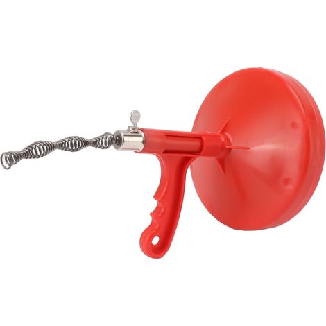 Câble de vidange flexible anti-colmatage en acier au carbone, poignée antidérapante rouge, économique, pour évacuation d'évier de cuisine (1/5)