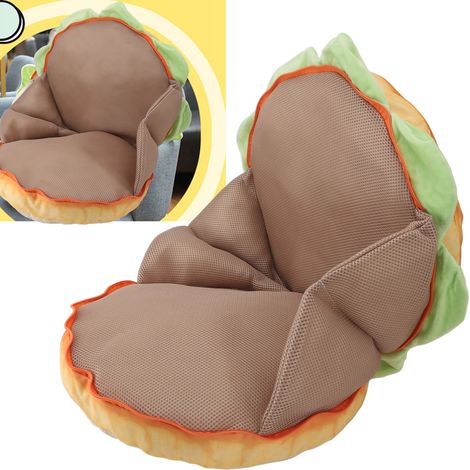 Coussin Burger Original Modèle Personnalisé PP Cotton Diamètre 40cm Pour Salon Bureau Décoration Fun Coussin Sofa Chair Floor Cushion Plush (1/5)