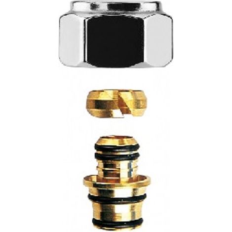 Raccordo a compressione 18x2 mm per tubo multistrato con calotta ARTECLIMA