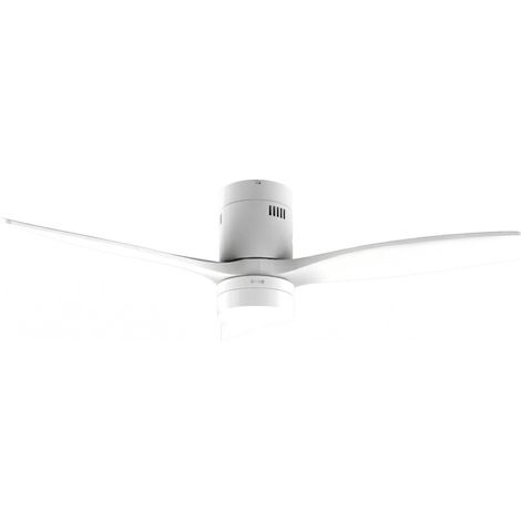 Ventilador de Techo EVVO V553 White – 132 cm, 3 Aspas Blancas, LED 18W con 3 Tonalidades, 6 Velocidades, Temporizador 1-8h, Invierno/Verano, Mando, Motor DC 40W, Kit Incluido
