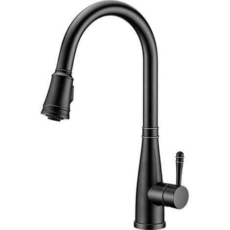 Robinet de Cuisine avec Douchette Extractible, Mitigeur d'évier, Acier (1/5)