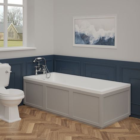 Aquariss Designer Bathtub Acrylic Bathroom Square Straight Bath Tub 1700x750mm Single Ended