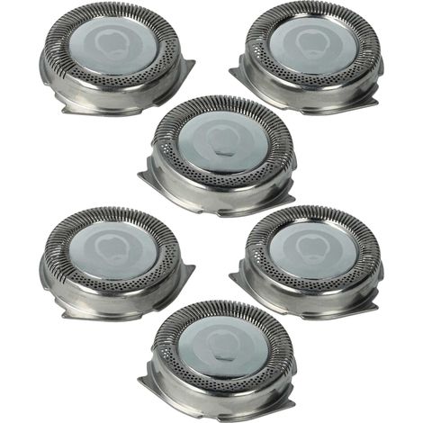 vhbw 6x Scherköpfe Ersatz für Philips HQ6 für Elektrorasierer