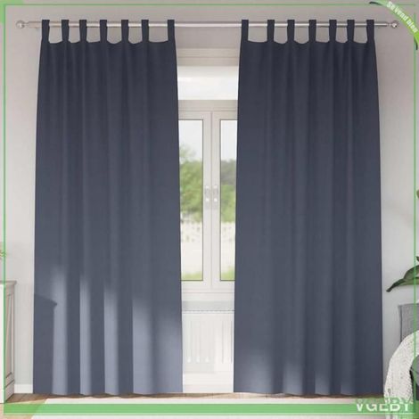 Rideaux occultants - FAFEISY - 4107562 - Anthracite - 260 x 140 cm - Lot 2 pièces (1/5)