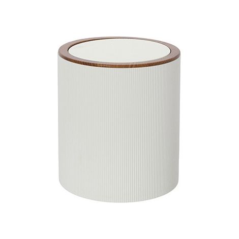 Pattumiera bagno 5 litri in plastica bianca design moderno Linea London Feridras