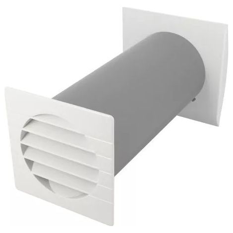 Nicoll – Traversée de mur acoustique 50cm² TMA50B – Passage d'air Ø125mm – PVC anti-UV – Application extérieure