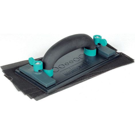 Wolfcraft – Rabot à main 8722000 – Kit ponçage 5 pièces – Ponceuse ergonomique pour plaques de plâtre – Grains 120/220 (1/7)
