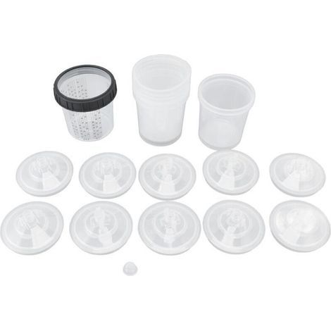 Gobelet de mélange de peinture en aérosol jetable avec couvercles 600 ml (1/4)