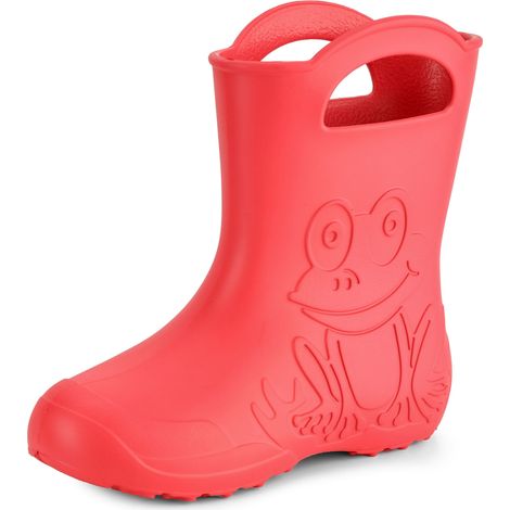 Ladeheid EVA Gummistiefel Damen federleichte wasserdichte Damenschuhe Regenschuhe LA-CA-09 (Korall, 40/41 EU)