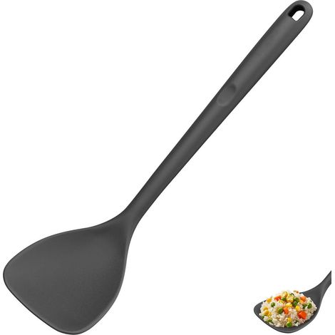 Silikon Wok Spatel hitzebeständig bis 315°C, Schwarz
