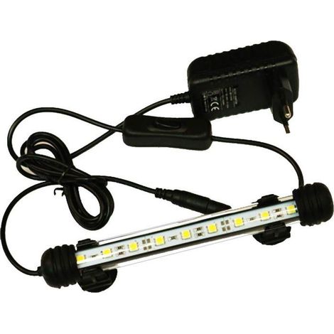 Lampe LED pour aquarium - 18 cm - Blanche - Étanche IP68 - Éclairage submersible - Pour poissons et plantes (1/5)
