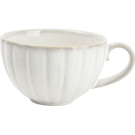 Lot De 4 Tasses Lotus Blanches 18cl Design Floral élégant, Porcelaine Fine - Fine Dining Living
