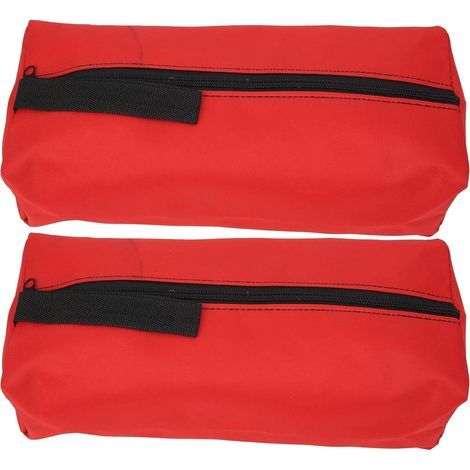 2 Pièces - Sac à Outils - Sac de Rangement - Organisateur Portable avec Sangle et Fermeture Éclair pour Jardinage et Bricolage Rouge 30x10x10cm (1/5)