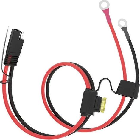 Câble 12 V 16 AWG pour batterie, connecteur SAE vers borne de type O avec fusible, rallonge rapide pour chargeur/mainteneur de batterie (1/5)