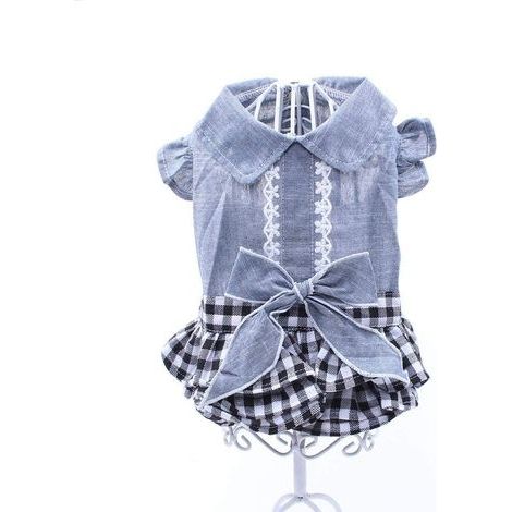 Vêtements pour chiens, vêtements d'été pour animaux de compagnie, robe de princesse, jupe à nœud, nounours (1/5)