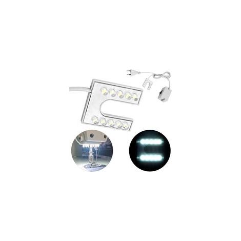 Lampada per macchina da cucire con base magnetica per lavori artigianali, spina europea 110–230 V per macchine da cucire