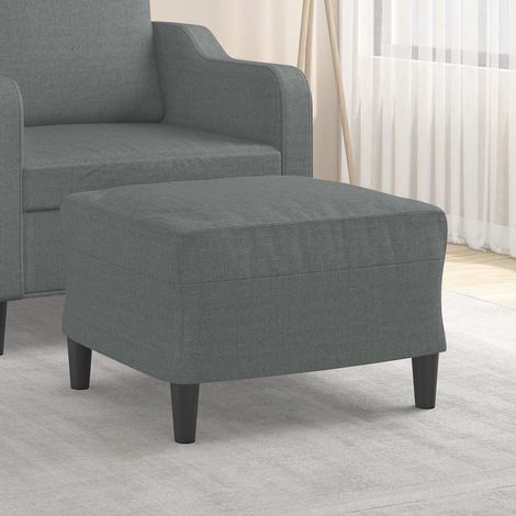 Repose-Pieds pour Salon ou Chambre - Tabouret Pouf Gris foncé 60x50x41 cm Tissu BV888367 - BonneVie (1/5)