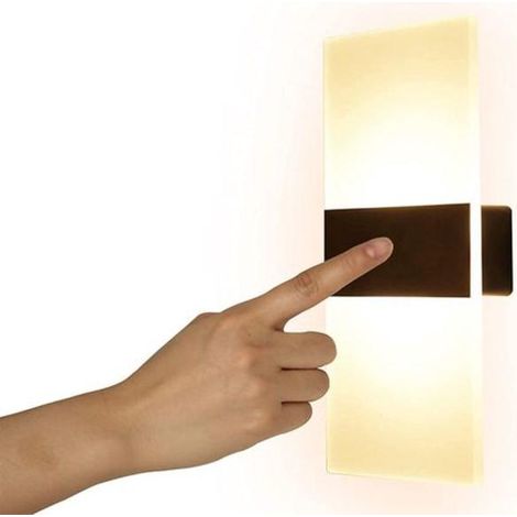 Batteridriven inomhusvägglampa med strömbrytare, batteridriven vägglampa LED-lampa USB (1/5)