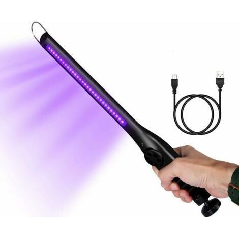 UV Stérilisateur UV Lampe de Désinfection Chargeur USB Batterie Intégrée Rechargeable Portable Lampe UVC Sterilisation Lampe Germicide Ultraviolette Anti bactérienne pour Voiture de Voyage