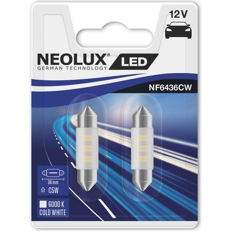 Ampoule navette LED Neolux NF3660 NF6436CW-02B SV8,5-8 Puissance: 0.5 W N/A (1/2)