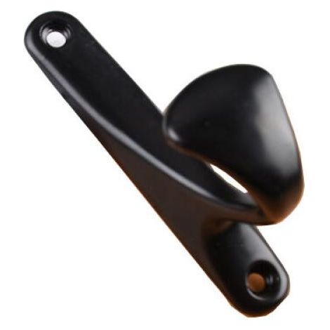Lot de 8 patères métalliques, crochets muraux avec vis de fixation, crochet simple pour salle de bain, cuisine, chambre, entrée (noir) (1/3)