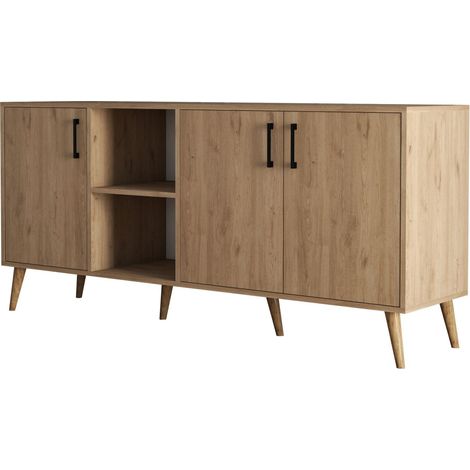 Buffet en bois "Exxen" - 180 x 45 x 80 cm - Marron (1/4)