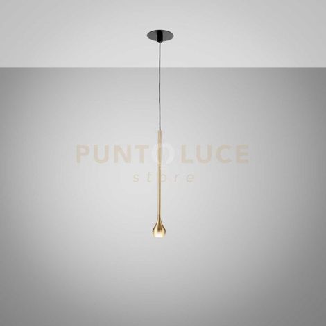 Lampada a Sospensione URSULA SP/I Oro - Sospensione ad Incasso Led 5W 3000K 255lm Fascio 24° Montatura in Alluminio IP20 - Gea Luce