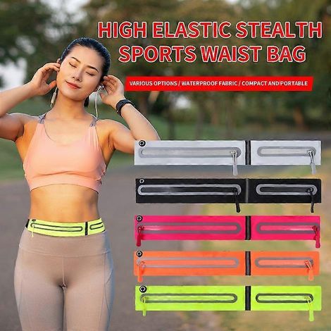 Sac banane de sport réfléchissant et imperméable pour la course à pied, pochette pour téléphone portable, ceinture de sport pour hommes et femmes, sac pour la salle de sport et le cyclisme, sac banane (1/5)