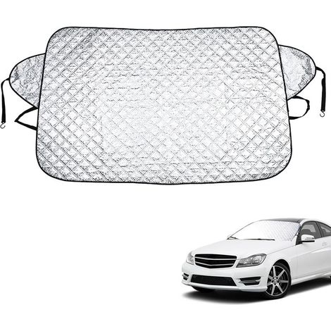 HOXILEELEO - Protezione parabrezza ultra-resistenti ed extra-spessa, resistente alla neve, ghiaccio, gelo, sole, raggi UV, a prova di polvere, impermeabile e adatto per la maggior parte delle auto di (1/5)