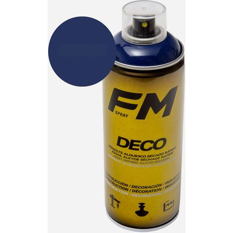 Bombe de peinture aérosol 400ml bleu saphir RAL 5003 – Finition résistante aux intempéries – Pour intérieur et extérieur – Fm Spray - BLEU 400 ML