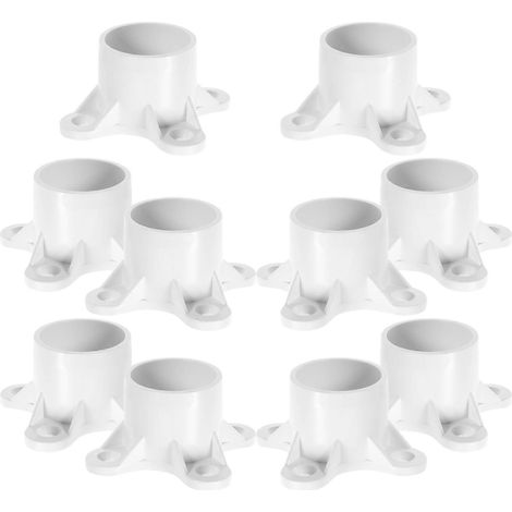 10 écrous à bride pour pieds de table en PVC, faciles à installer, bride en PVC de 1 pouce, raccords de tuyauterie en PVC, écrous pour pieds de table, accessoires de meubles. (1/5)