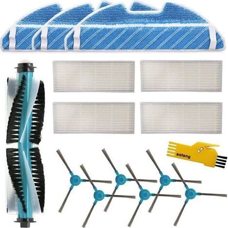Accessoires pour Robot Aspirateur Cecotec Conga 1490 Pièces Détachées Pack de 1 Brosse Principale, 4 Filtres Hepa, 6 Brosses Latér (1/5)