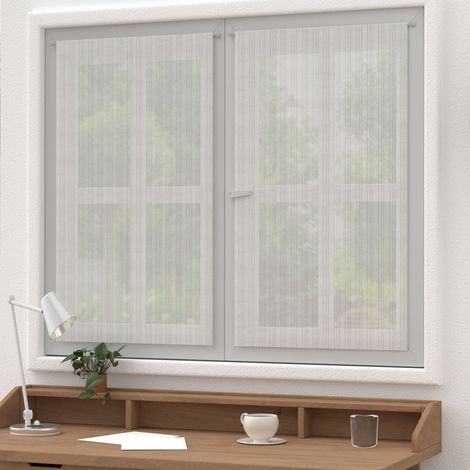 Paire de brise bise 60x120 cm BELLA argent, par Soleil d'ocre