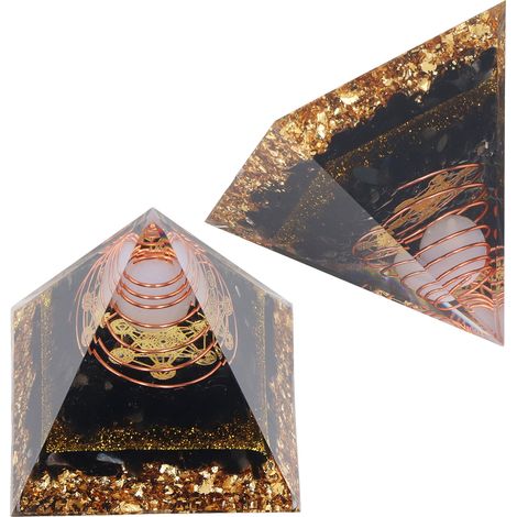 Pyramide Orgone Décorative en Pierre d'Énergie pour Méditation et Chambre (1/5)
