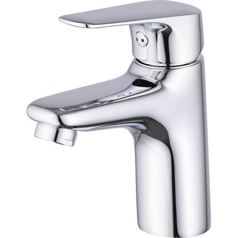 Eurosanit – Mitigeur de lavabo chromé – Bec bas – Cartouche céramique 35mm – Flexibles inox F3/8" 40cm – Garantie 5 ans (1/5)