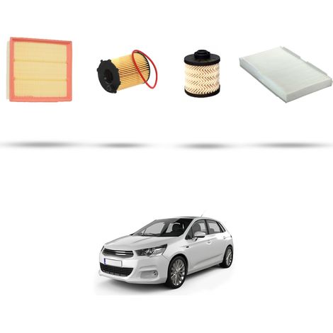 Kit tagliando 4 filtri compatibile con Citroen C4 II 1.6 BlueHdi 88kw dal 2014 (1/5)