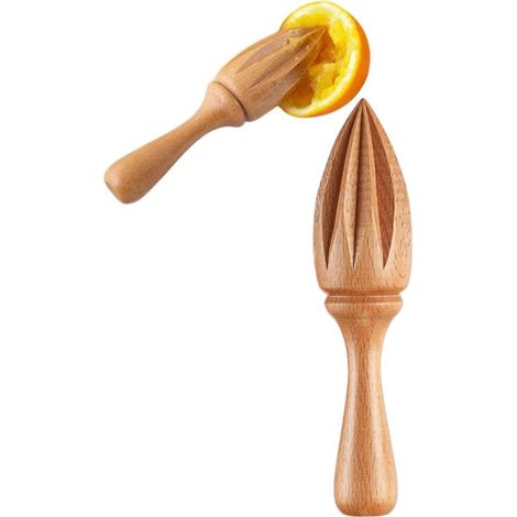 Exprimidor cítricos madera 10 piezas, madera haya, fácil agarrar, Exprimidor cítricos madera, Exprimidor naranja, 16  3,50 3,50 cm, color madera (1/5)