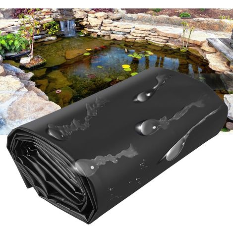 1 Bâche EPDM Noir Film Étang Résistant UV Pour Jardin Aquatique