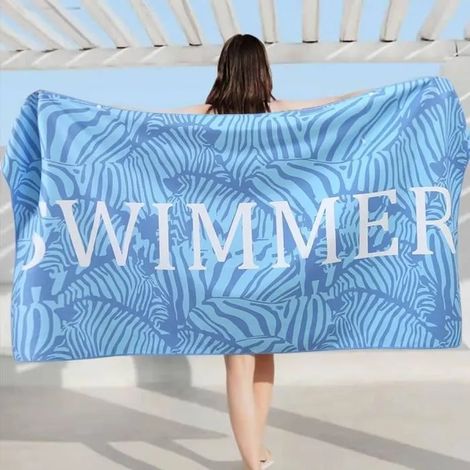 Serviette de Plage - Microfibre - 150x75cm - Anti-Sable - Séchage Rapide - Ultra Légère (1/4)